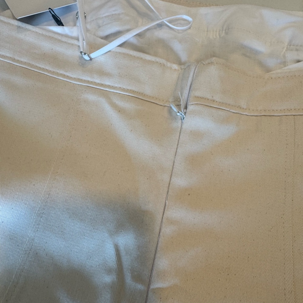 ZARA NWT Strapless White Mini Dress with Adjustable Straps - Picture 8 of 9